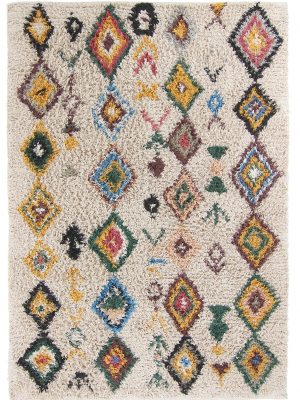Shaggy rugs - Siddel Natural Cotton Shaggy (beige/multi)