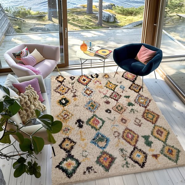 interior_bomullsmatta_siddel_beige_scene_95702ec6 Shaggy rugs - Siddel Natural Cotton Shaggy (beige/multi)
