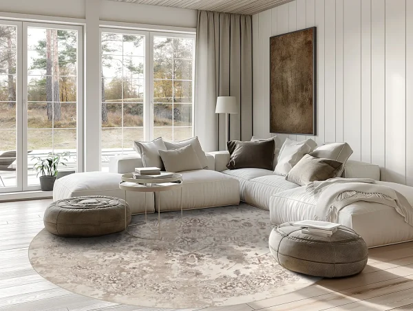 matta-mateur-beige-multi-carpet-teppich-round-interior-3740.jpg Round rug - Mateur (beige)